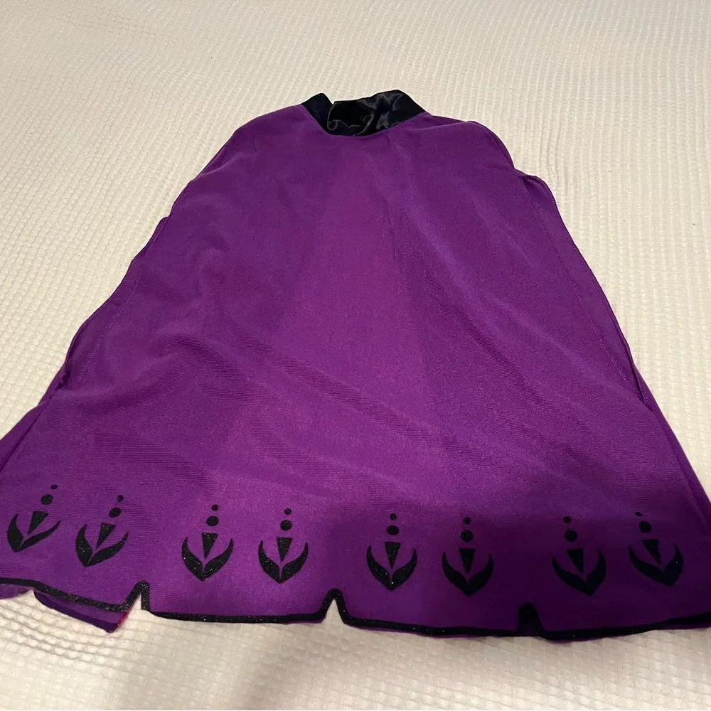 Disney Anna Frozen 2 Purple and Black Kids Costume with Gold Details - Picture 5 of 6